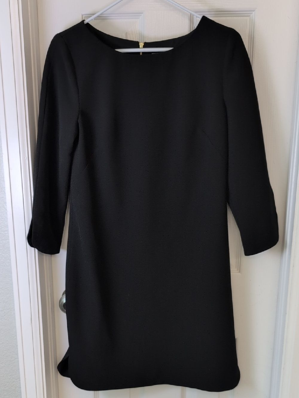 Vince Camuto Black Long-Sleeve Shift Dress Size 6